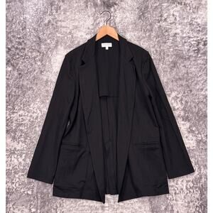 Ripley Rader Jacket 2 / Small Womens Black Ponte Knit Oversized Blazer